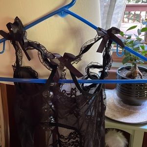 Black lace camisole
